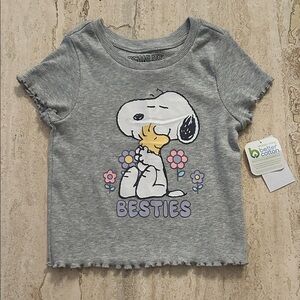 NEW 🆕 Peanuts Gray Snoopy Kids T-Shirt size 4/5 years